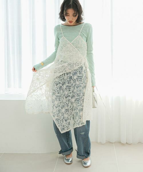 URBAN RESEARCH ROSSO / アーバンリサーチ ロッソ ワンピース | レースデザインキャミワンピース | 詳細4