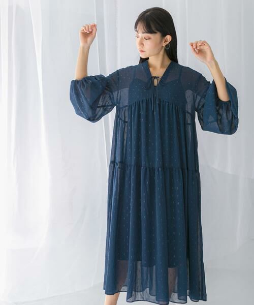 URBAN RESEARCH ROSSO / アーバンリサーチ ロッソ ワンピース | カットジャガードティアードワンピース | 詳細9