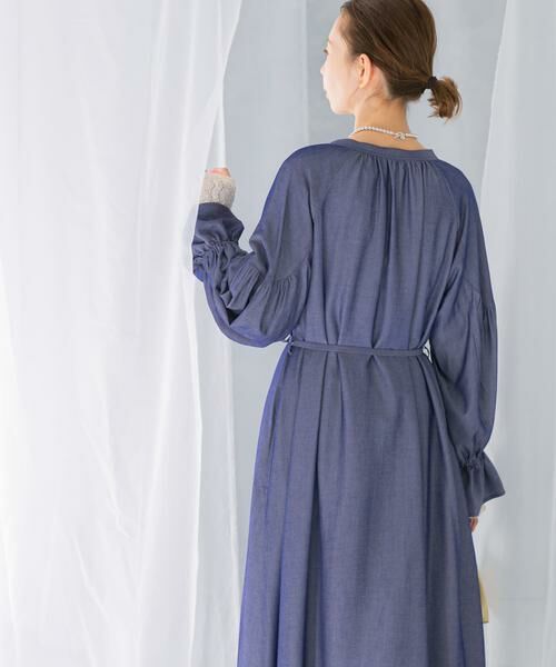 URBAN RESEARCH ROSSO / アーバンリサーチ ロッソ ワンピース | デニムライクギャザーワンピース | 詳細1