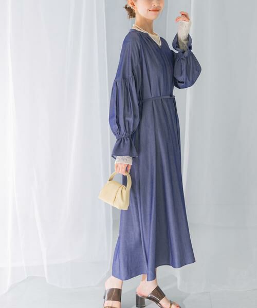 URBAN RESEARCH ROSSO / アーバンリサーチ ロッソ ワンピース | デニムライクギャザーワンピース | 詳細2