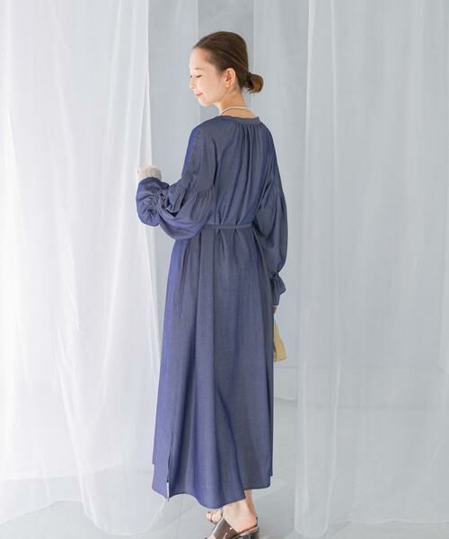 URBAN RESEARCH ROSSO / アーバンリサーチ ロッソ ワンピース | デニムライクギャザーワンピース | 詳細4