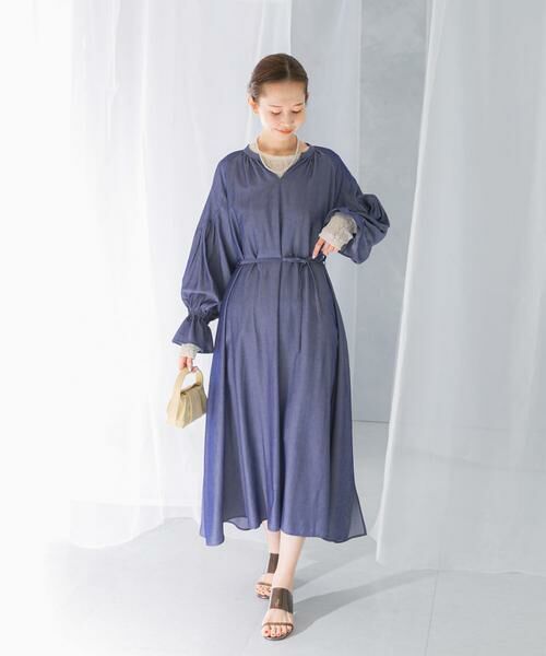 URBAN RESEARCH ROSSO / アーバンリサーチ ロッソ ワンピース | デニムライクギャザーワンピース | 詳細5