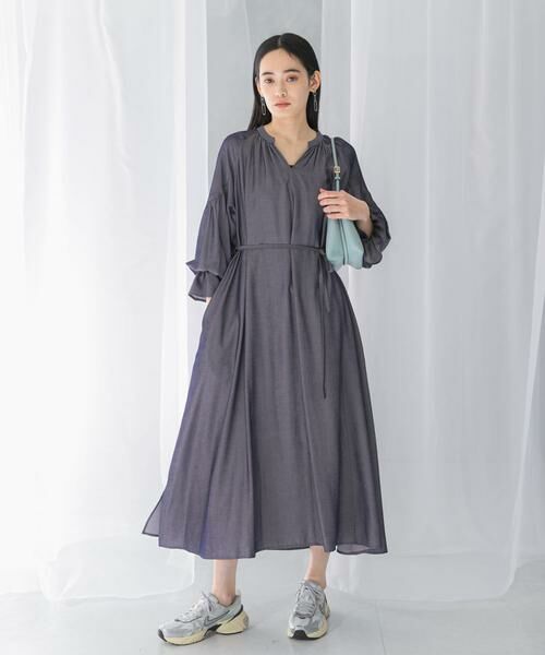 URBAN RESEARCH ROSSO / アーバンリサーチ ロッソ ワンピース | デニムライクギャザーワンピース | 詳細10