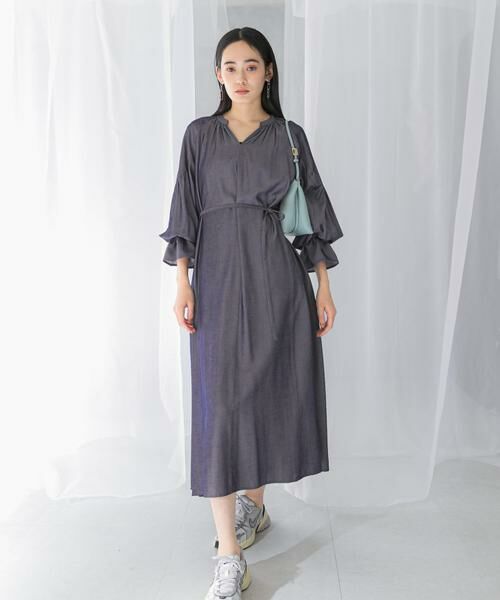 URBAN RESEARCH ROSSO / アーバンリサーチ ロッソ ワンピース | デニムライクギャザーワンピース | 詳細12