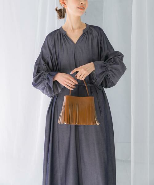 URBAN RESEARCH ROSSO / アーバンリサーチ ロッソ ワンピース | デニムライクギャザーワンピース | 詳細14