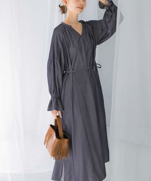 URBAN RESEARCH ROSSO / アーバンリサーチ ロッソ ワンピース | デニムライクギャザーワンピース | 詳細15