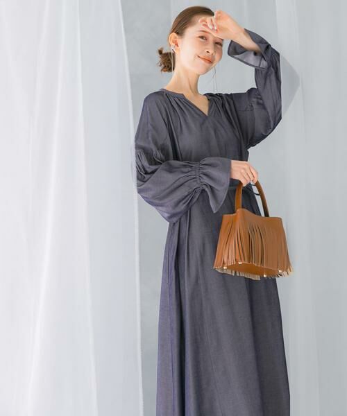 URBAN RESEARCH ROSSO / アーバンリサーチ ロッソ ワンピース | デニムライクギャザーワンピース | 詳細16