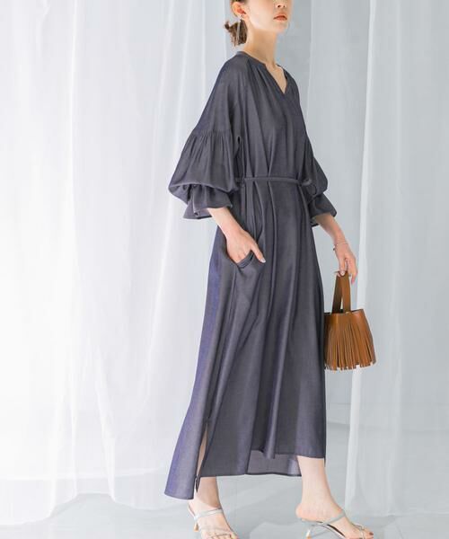 URBAN RESEARCH ROSSO / アーバンリサーチ ロッソ ワンピース | デニムライクギャザーワンピース | 詳細17