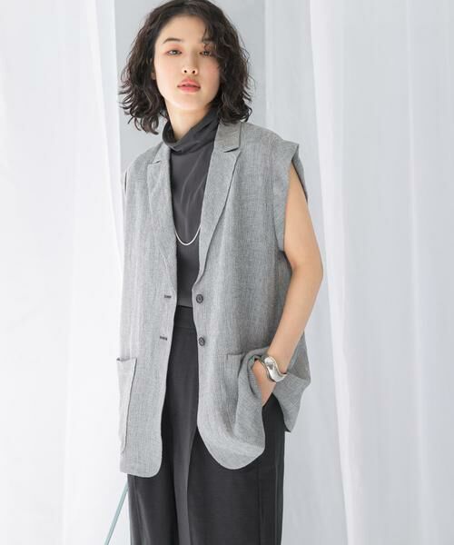 URBAN RESEARCH ROSSO / アーバンリサーチ ロッソ ベスト | リネンミドルジレ | 詳細1