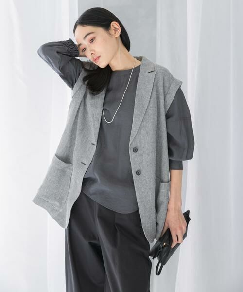 URBAN RESEARCH ROSSO / アーバンリサーチ ロッソ ベスト | リネンミドルジレ | 詳細4