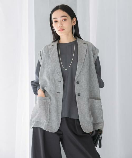 URBAN RESEARCH ROSSO / アーバンリサーチ ロッソ ベスト | リネンミドルジレ | 詳細5