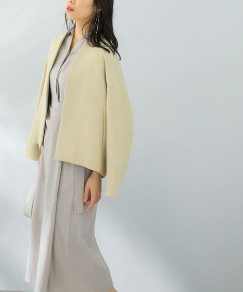 URBAN RESEARCH ROSSO / アーバンリサーチ ロッソ ノーカラージャケット | UVカットトリプルクロスショートコート | 詳細2