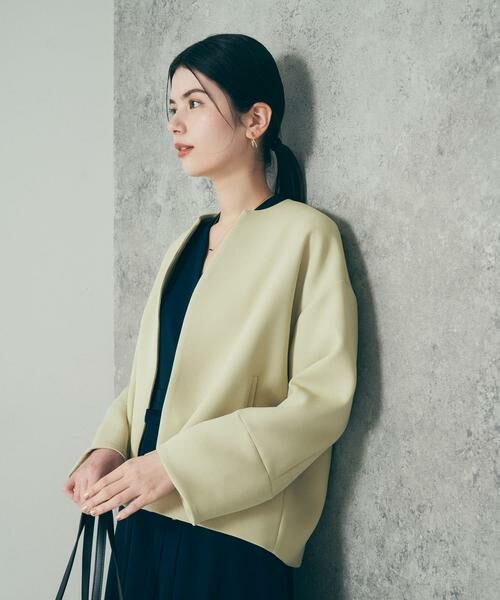 URBAN RESEARCH ROSSO / アーバンリサーチ ロッソ ノーカラージャケット | UVカットトリプルクロスショートコート | 詳細4