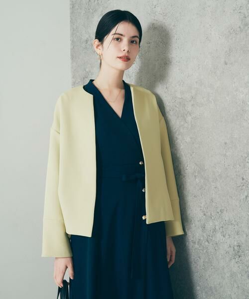 URBAN RESEARCH ROSSO / アーバンリサーチ ロッソ ノーカラージャケット | UVカットトリプルクロスショートコート | 詳細7