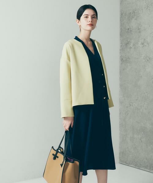 URBAN RESEARCH ROSSO / アーバンリサーチ ロッソ ノーカラージャケット | UVカットトリプルクロスショートコート | 詳細9