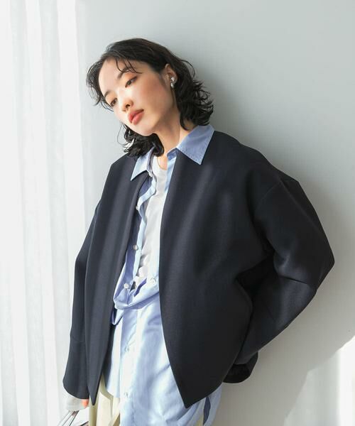 URBAN RESEARCH ROSSO / アーバンリサーチ ロッソ ノーカラージャケット | UVカットトリプルクロスショートコート | 詳細18