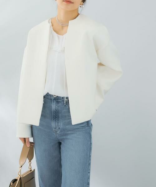 URBAN RESEARCH ROSSO / アーバンリサーチ ロッソ ノーカラージャケット | UVカットトリプルクロスショートコート | 詳細30