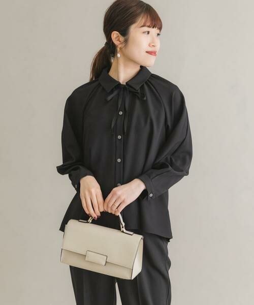 URBAN RESEARCH ROSSO / アーバンリサーチ ロッソ セットアップ | F by ROSSO　リボンギャザーブラウス+ストレートパンツ | 詳細9