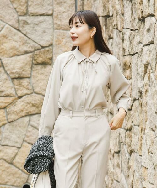 URBAN RESEARCH ROSSO / アーバンリサーチ ロッソ セットアップ | F by ROSSO　リボンギャザーブラウス+ストレートパンツ | 詳細16