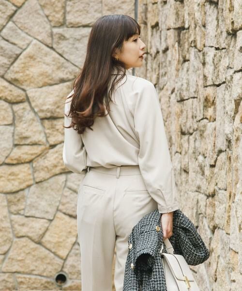 URBAN RESEARCH ROSSO / アーバンリサーチ ロッソ セットアップ | F by ROSSO　リボンギャザーブラウス+ストレートパンツ | 詳細17