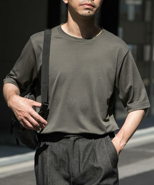 URBAN RESEARCH ROSSO/アーバンリサーチ ロッソ 『WEB限定』『XLサイズあり』リネン混カノコクルーTシャツ カーキ XL