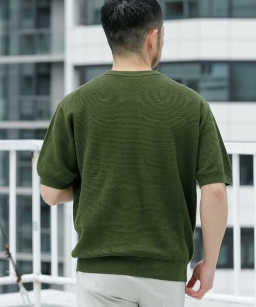 URBAN RESEARCH ROSSO / アーバンリサーチ ロッソ ニット・セーター | 『WEB限定』変形カノコ半袖クルーネックニット | 詳細2