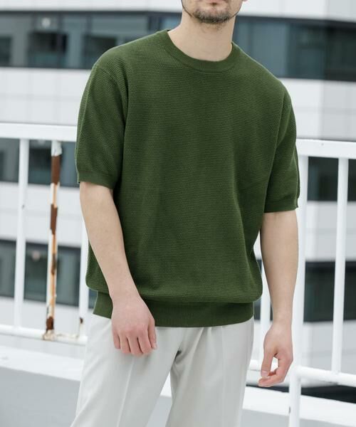 URBAN RESEARCH ROSSO / アーバンリサーチ ロッソ ニット・セーター | 『WEB限定』変形カノコ半袖クルーネックニット | 詳細3
