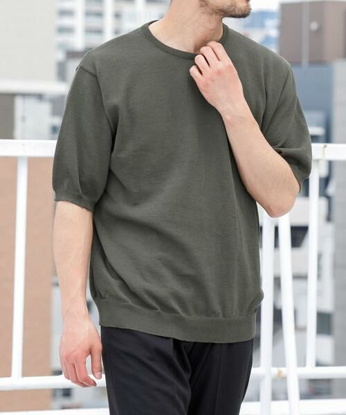 URBAN RESEARCH ROSSO / アーバンリサーチ ロッソ ニット・セーター | 『UR TECH ひやサラクール』AIRDRY半袖クルーニット | 詳細9