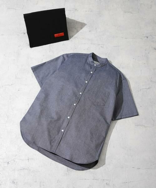 URBAN RESEARCH ROSSO/アーバンリサーチ ロッソ 『抗菌/消臭』『XXLサイズあり』ハイパフォーマンスバンドカラー半袖シャツ インディゴブルー M URBAN RESEARCH ROSSO/アーバンリサーチ ロッソ 『抗菌/消臭』『XXLサイズあり』ハイパフォーマンスバンドカラー半袖シャツ インディゴブルー M