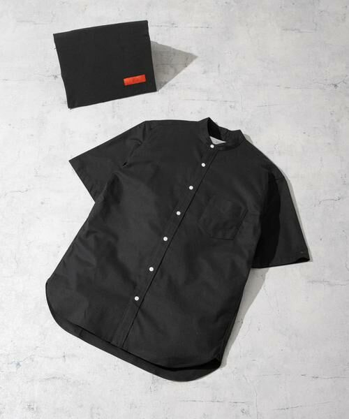 URBAN RESEARCH ROSSO / アーバンリサーチ ロッソ シャツ・ブラウス | 『抗菌/消臭』『XXLサイズあり』ハイパフォーマンスバンドカラー半袖シャツ(ブラック)