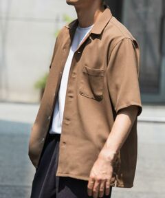 URBAN RESEARCH ROSSO / アーバンリサーチ ロッソ シャツ・ブラウス | 『WEB限定』『セットアップ対応』パナマ風オープンカラー半袖シャツ