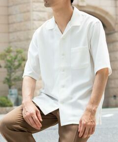 URBAN RESEARCH ROSSO / アーバンリサーチ ロッソ シャツ・ブラウス | 『WEB限定』『セットアップ対応』パナマ風オープンカラー半袖シャツ