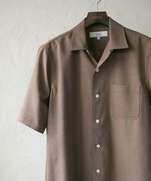 URBAN RESEARCH ROSSO / アーバンリサーチ ロッソ シャツ・ブラウス | 『WEB限定』『セットアップ対応』パナマ風オープンカラー半袖シャツ | 詳細9