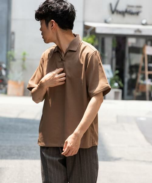 URBAN RESEARCH ROSSO / アーバンリサーチ ロッソ シャツ・ブラウス | 『WEB限定』『セットアップ対応』パナマ風スキッパーシャツ | 詳細1