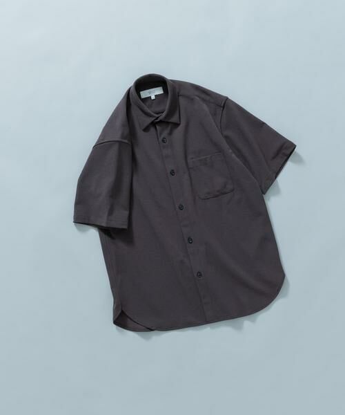 URBAN RESEARCH ROSSO/アーバンリサーチ ロッソ 『セットアップ対応/XLサイズあり』コンフォータブルドライショートスリーブシャツ チャコールグレー XL URBAN RESEARCH ROSSO/アーバンリサーチ ロッソ 『セットアップ対応/XLサイズあり』コンフォータブルドライショートスリーブシャツ チャコールグレー XL
