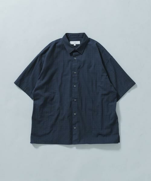 URBAN RESEARCH ROSSO/アーバンリサーチ ロッソ ジャガードシャツ ネイビー M URBAN RESEARCH ROSSO/アーバンリサーチ ロッソ ジャガードシャツ ネイビー M