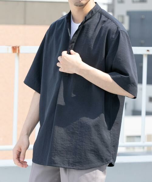 URBAN RESEARCH ROSSO / アーバンリサーチ ロッソ シャツ・ブラウス | 『WEB限定』『セットアップ対応/XLサイズあり』リネンライクバンドカラープルオーバー | 詳細2