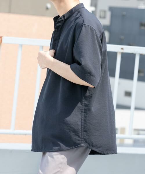 URBAN RESEARCH ROSSO / アーバンリサーチ ロッソ シャツ・ブラウス | 『WEB限定』『セットアップ対応/XLサイズあり』リネンライクバンドカラープルオーバー | 詳細3