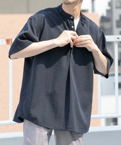 URBAN RESEARCH ROSSO / アーバンリサーチ ロッソ シャツ・ブラウス | 『WEB限定』『セットアップ対応/XLサイズあり』リネンライクバンドカラープルオーバー | 詳細6