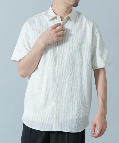 URBAN RESEARCH ROSSO / アーバンリサーチ ロッソ シャツ・ブラウス | 『WEB限定』『XLサイズあり』ストライプレギュラーカラー半袖シャツ | 詳細8