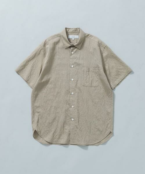 URBAN RESEARCH ROSSO/アーバンリサーチ ロッソ 『WEB限定』『XLサイズあり』ストライプレギュラーカラー半袖シャツ ベージュ L URBAN RESEARCH ROSSO/アーバンリサーチ ロッソ 『WEB限定』『XLサイズあり』ストライプレギュラーカラー半袖シャツ ベージュ L