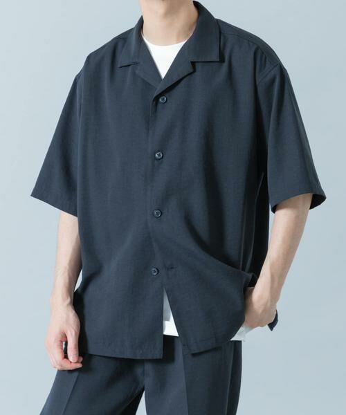 URBAN RESEARCH ROSSO / アーバンリサーチ ロッソ シャツ・ブラウス | 『WEB限定』『セットアップ対応/XLサイズあり』リネンライクオープンカラー半袖オーバーシャツ | 詳細1