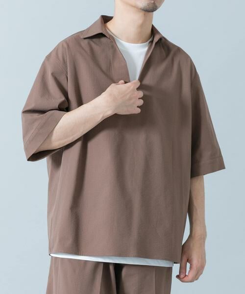 URBAN RESEARCH ROSSO / アーバンリサーチ ロッソ シャツ・ブラウス | 『WEB限定』『セットアップ対応/XLサイズあり』シアサッカースキッパー半袖シャツ | 詳細7