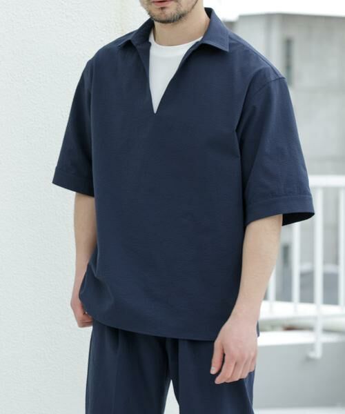 URBAN RESEARCH ROSSO / アーバンリサーチ ロッソ シャツ・ブラウス | 『WEB限定』『セットアップ対応/XLサイズあり』シアサッカースキッパー半袖シャツ | 詳細20