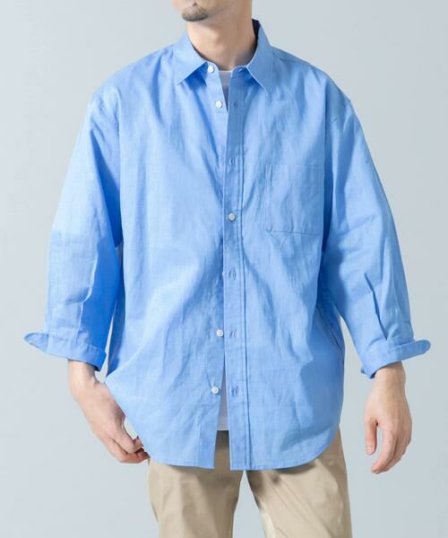 URBAN RESEARCH ROSSO / アーバンリサーチ ロッソ シャツ・ブラウス | 『XLサイズあり』リラックスコットンリネン7分袖シャツ | 詳細13