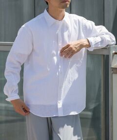 URBAN RESEARCH ROSSO / アーバンリサーチ ロッソ シャツ・ブラウス | 『WEB限定』『XLサイズあり』リラックスコットンリネンレギュラーカラー長袖シャツ