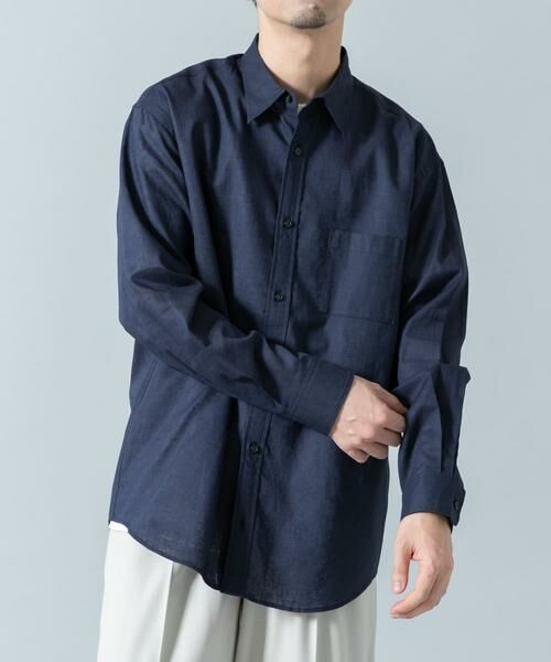 URBAN RESEARCH ROSSO / アーバンリサーチ ロッソ シャツ・ブラウス | 『WEB限定』『XLサイズあり』リラックスコットンリネンレギュラーカラー長袖シャツ | 詳細12