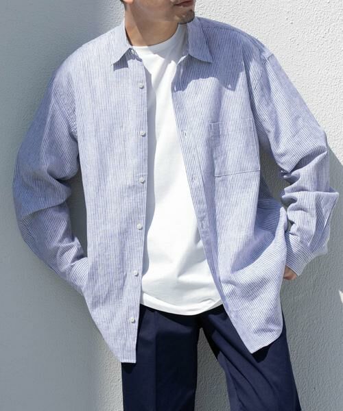 URBAN RESEARCH ROSSO / アーバンリサーチ ロッソ シャツ・ブラウス | 『WEB限定』『XLサイズあり』リラックスコットンリネンレギュラーカラー長袖シャツ | 詳細28