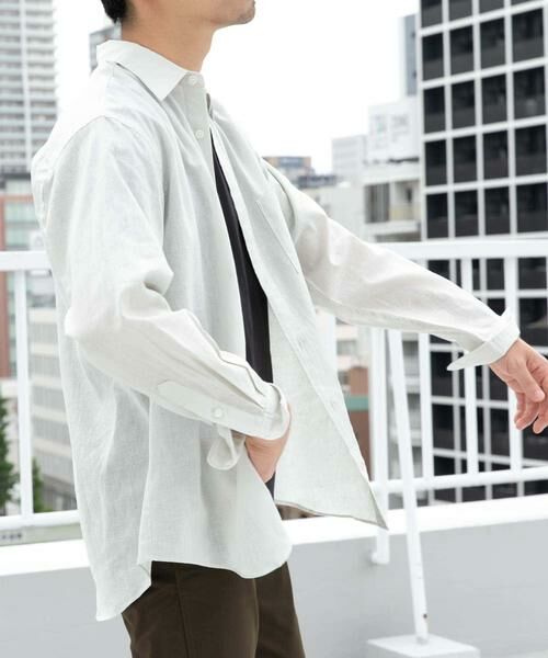 URBAN RESEARCH ROSSO/アーバンリサーチ ロッソ 『WEB限定』『XLサイズあり』リラックスコットンリネンレギュラーカラー長袖シャツ ベージュ L URBAN RESEARCH ROSSO/アーバンリサーチ ロッソ 『WEB限定』『XLサイズあり』リラックスコットンリネンレギュラーカラー長袖シャツ ベージュ L