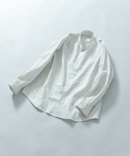 URBAN RESEARCH ROSSO/アーバンリサーチ ロッソ 『WEB限定』『XLサイズあり』リラックスコットンリネンバンドカラー長袖シャツ ベージュ L URBAN RESEARCH ROSSO/アーバンリサーチ ロッソ 『WEB限定』『XLサイズあり』リラックスコットンリネンバンドカラー長袖シャツ ベージュ L